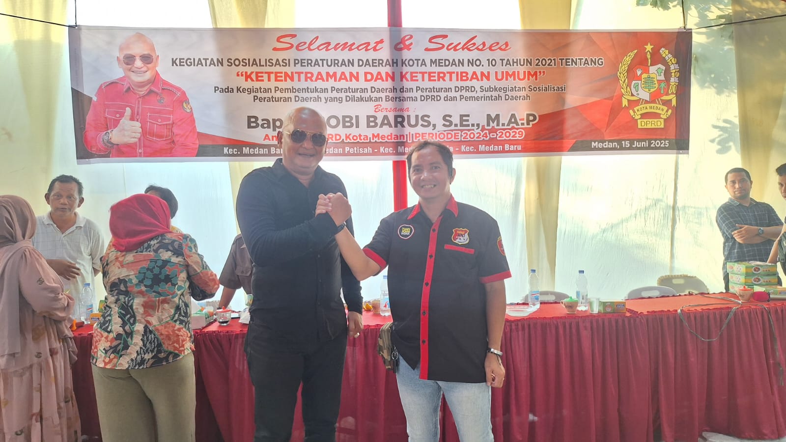 Ketua DPW PW FRN Counter Opinion Polri Sumut Hadiri Sosper Anggota DPRD Kota Medan Robi Barus SE M.AP