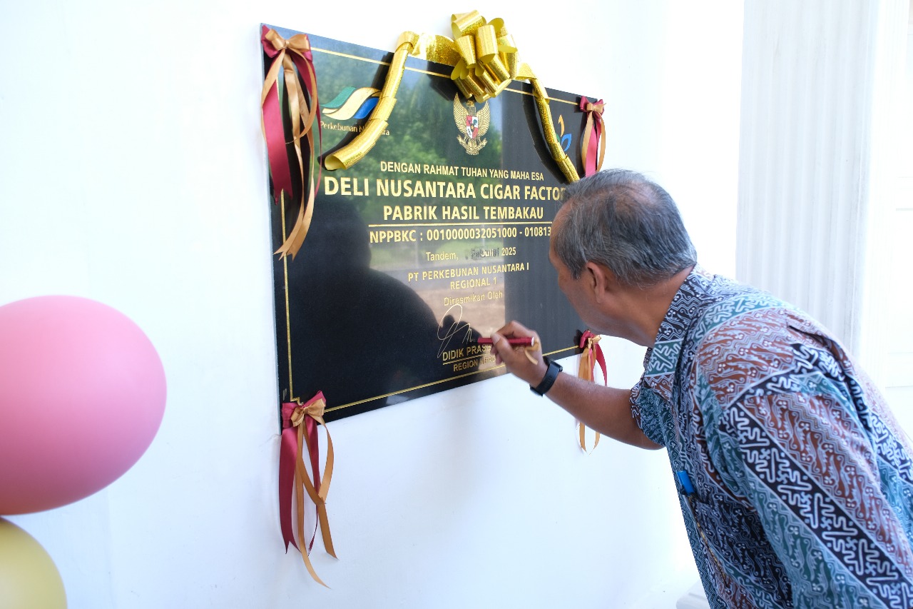 Pabrik Cerutu Tembakau Deli Diresmikan, Siap Bertarung di Pasar Global