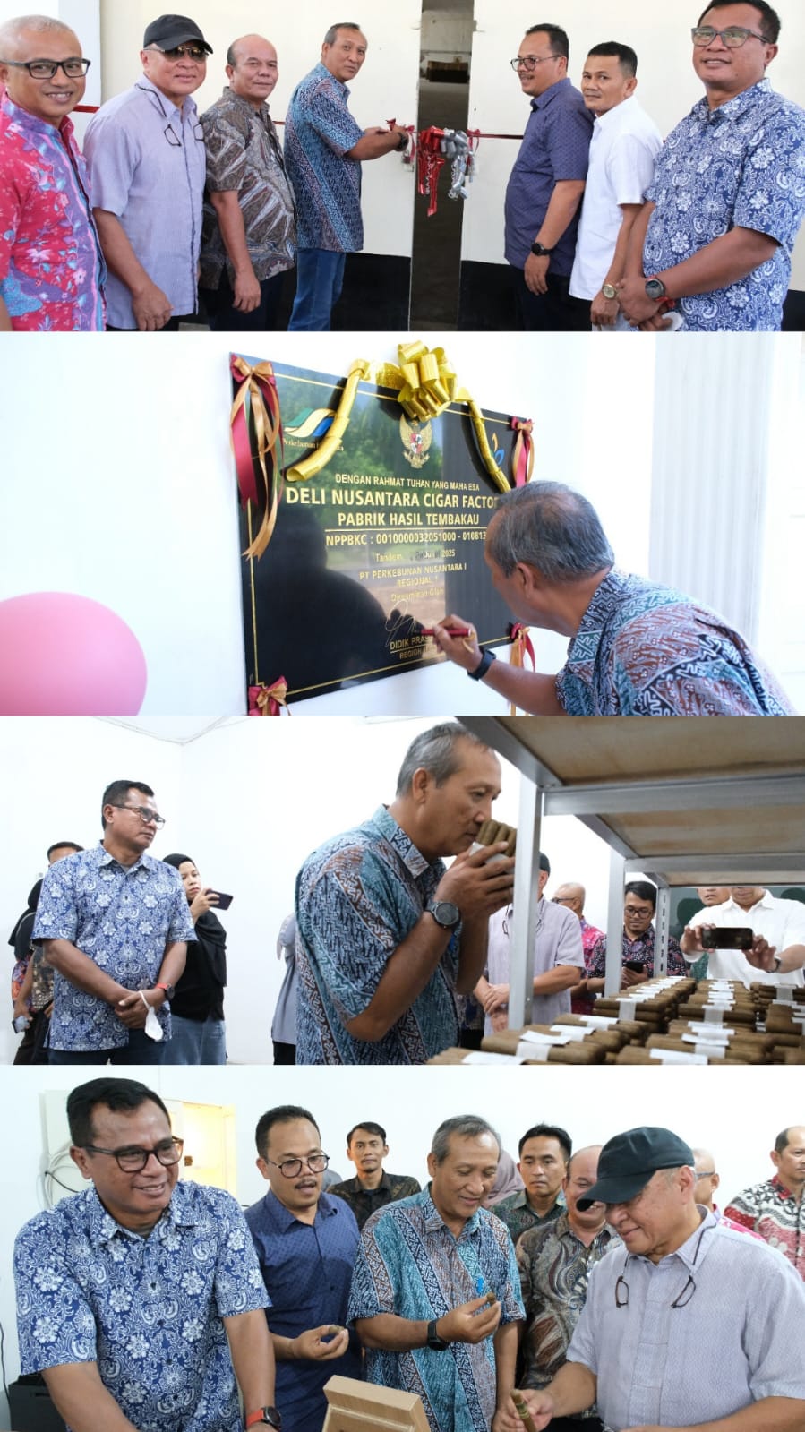 Pabrik Cerutu Tembakau Deli Diresmikan, Siap Bertarung di Pasar Global