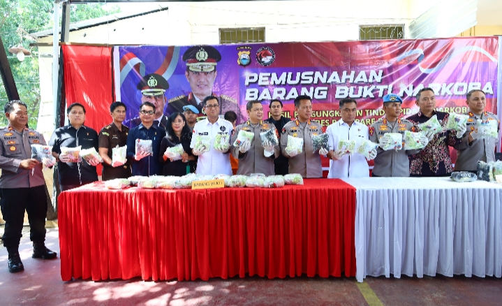 Polda Sulsel Musnahkan 44 Kg Sabu Hasil Ungkapan Polres Parepare
