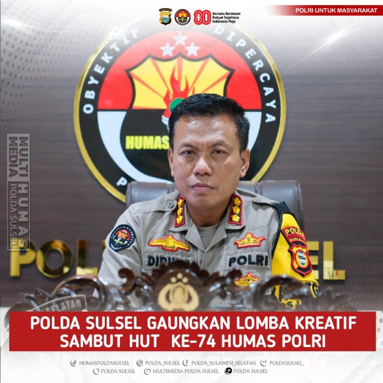 Polda Sulsel Gaungkan Lomba Kreatif Sambut HUT ke-74 Humas Polri