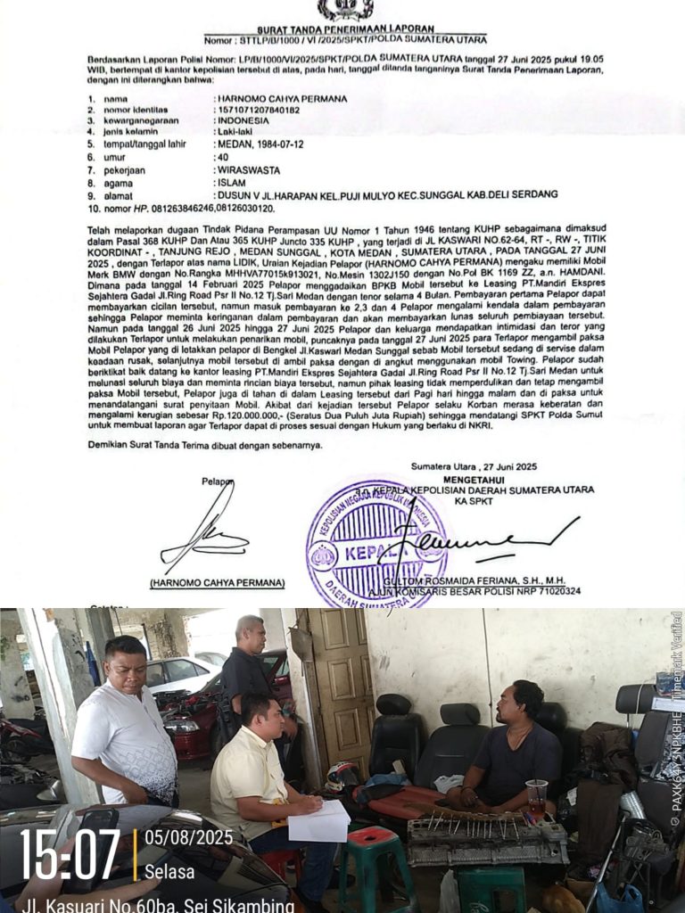 Para Pelaku Perampasan Mobill Masih Berkeliaran, Harmono Chaya Harap Poldasu Gercep Tangkap Pelaku