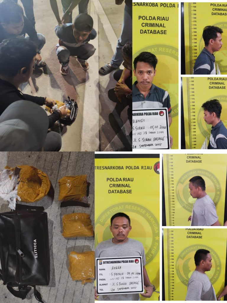 Polda Riau Gagalkan Peredaran Sabu Tujuan Sumatera Barat