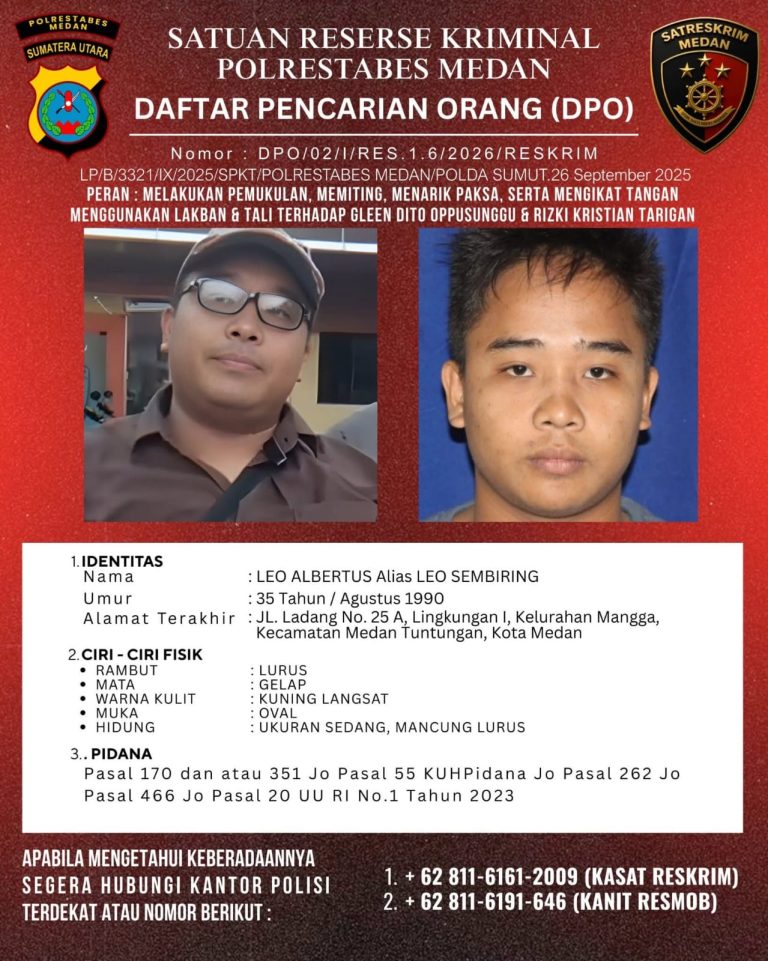 Leo Albertus Sembiring Jadi Buronan, Residivis KDRT Kembali Tersandung Hukum