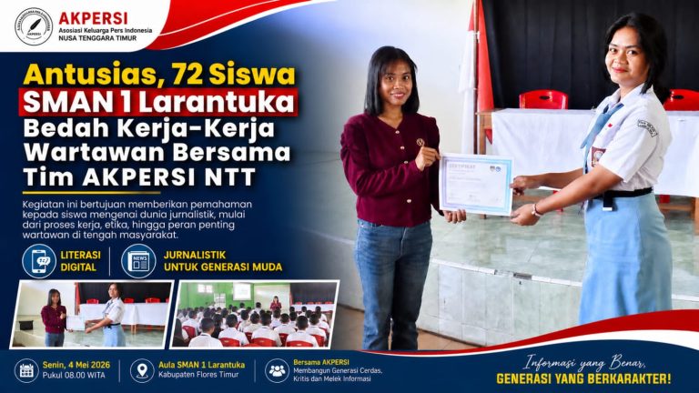 Peringati World Press Freedom Day Akpersi NTT Latih 72 Siswa SMAN 1 Larantuka Jurnalistik dan Anti Hoaks