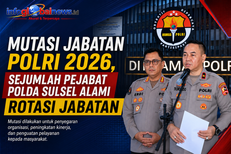Mutasi Jabatan Polri 2026, Sejumlah Pejabat Polda Sulsel Alami Rotasi Jabatan
