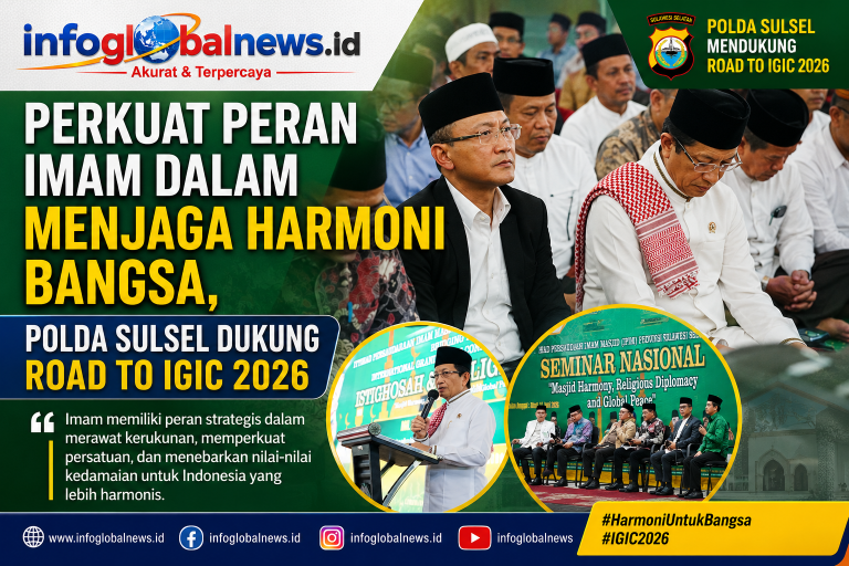 Perkuat Peran Imam dalam Menjaga Harmoni Bangsa, Polda Sulsel Dukung Road to IGIC 2026