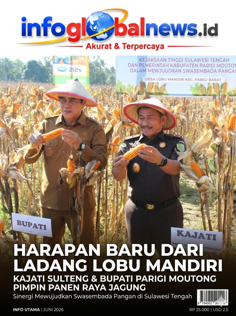 Kajati Sulteng Panen Raya Jagung di Parigi Moutong