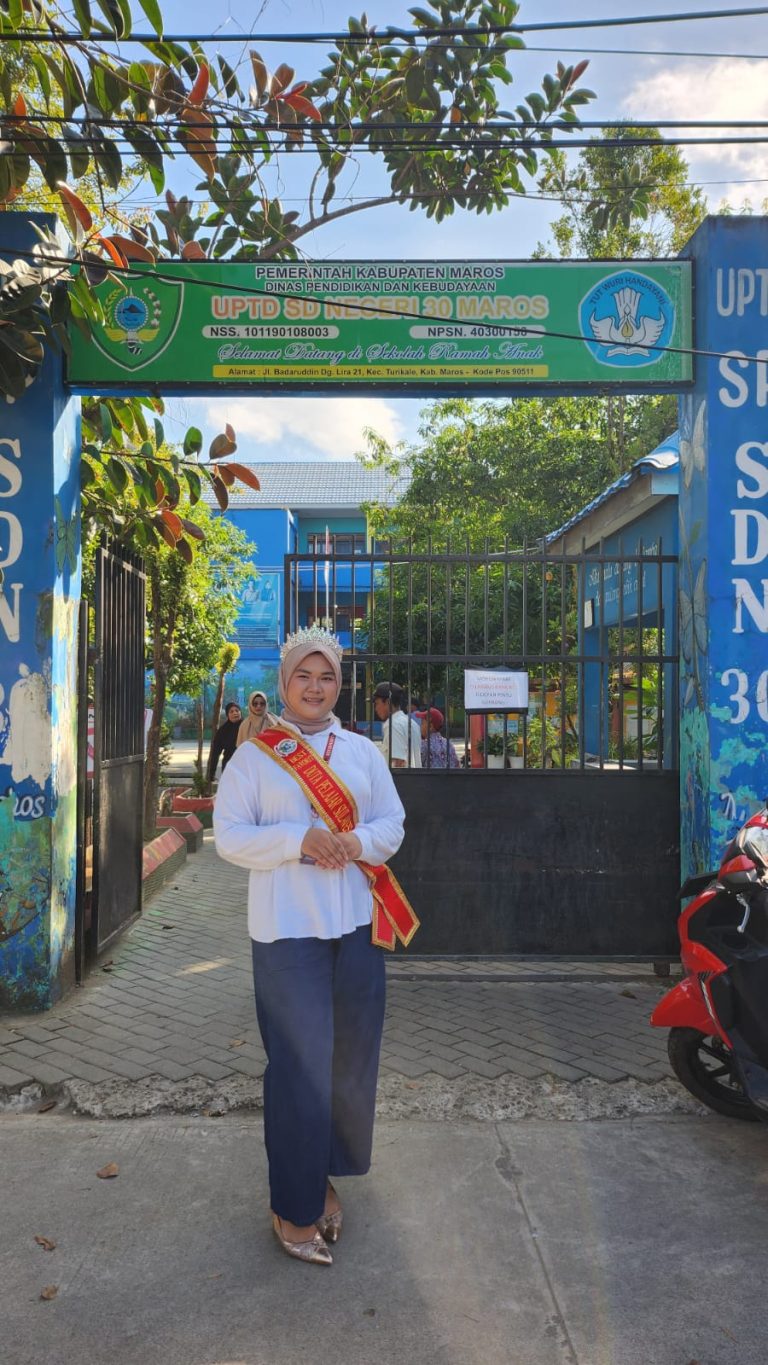 Duta Pelajar Sul-sel 2026 Nimas Ayu Gelar Sosialisasi Literasi Di SD Negeri 30 Maros