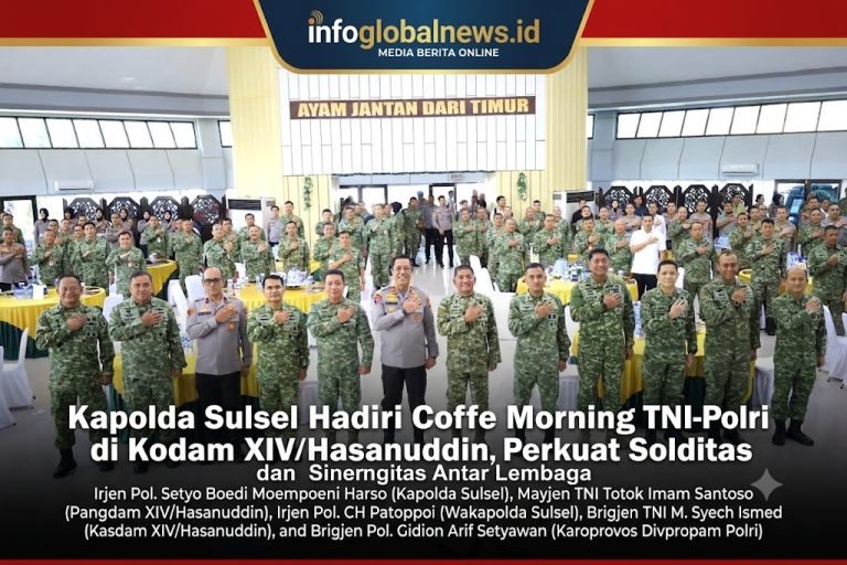 Kapolda Sulsel Hadiri Coffe Morning TNI-Polri di Kodam XIV/Hasanuddin, Perkuat Soliditas dan Sinergitas Antar Lembaga