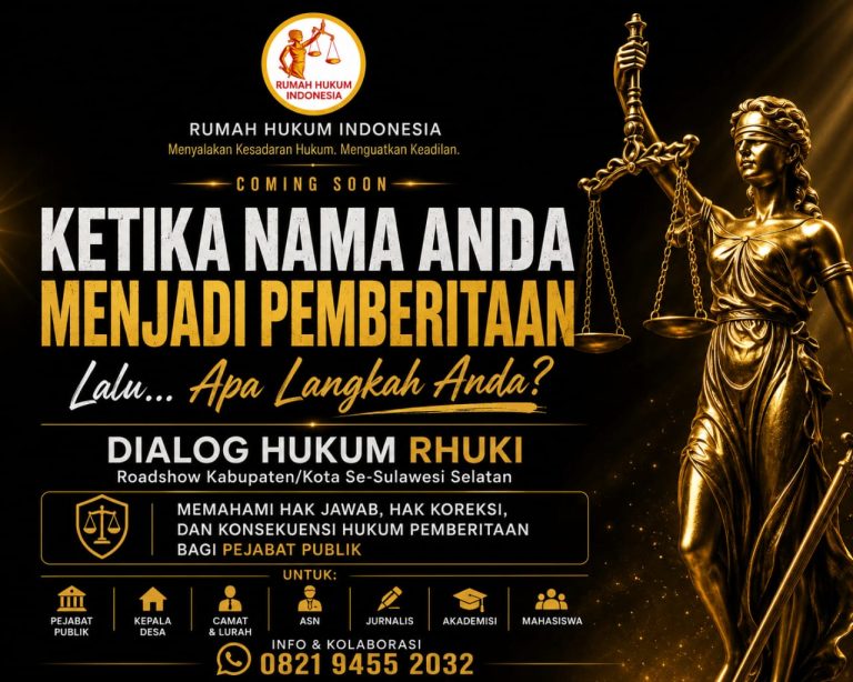 RHUKI Luncurkan Roadshow Dialog Hukum di Sulawesi Selatan