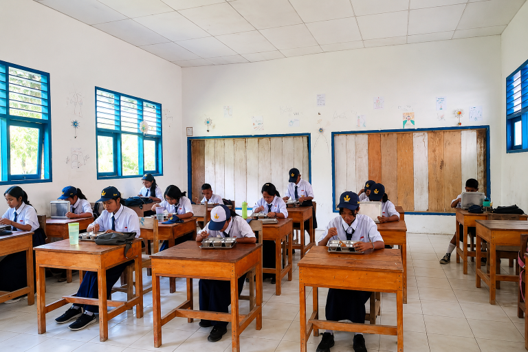 SPPG Buntumalangka Salurkan Makan Bergizi kepada 2.165 Penerima Manfaat, Dukung Generasi Sehat di Mamasa