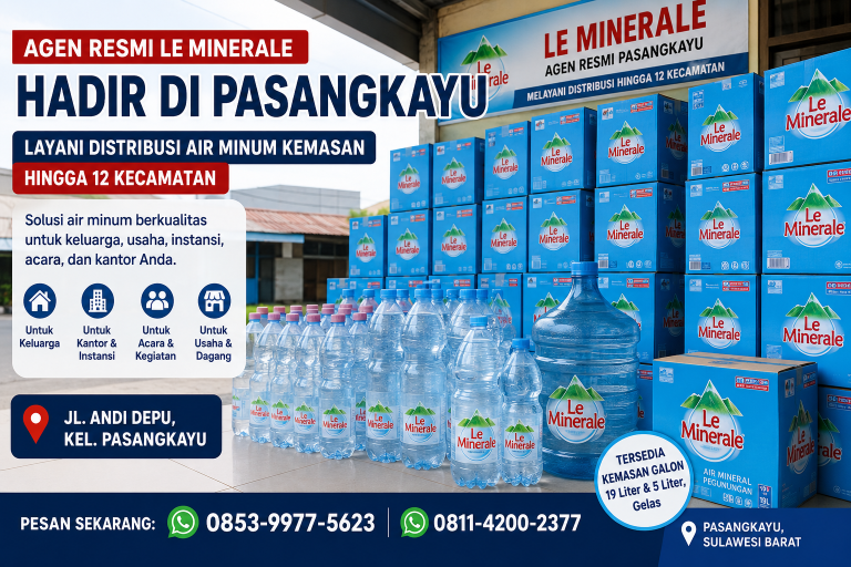 Le Minerale Resmi Hadir di Pasangkayu, Solusi Kebutuhan Air Minum Berkualitas untuk Masyarakat
