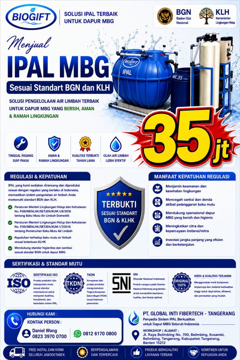 Dari Workshop PT Global Inti Fibertech, BIOGIFT Hadirkan Solusi IPAL untuk Dukung Dapur MBG yang Lebih Berkelanjutan