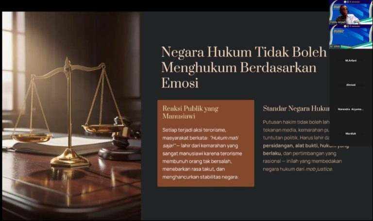 PERMA No. 2 Tahun 2026 Jadi Sorotan Nasional, Webinar Mimbar Hukum Indonesia Kupas Arah Baru Pemidanaan Terorisme di Indonesia
