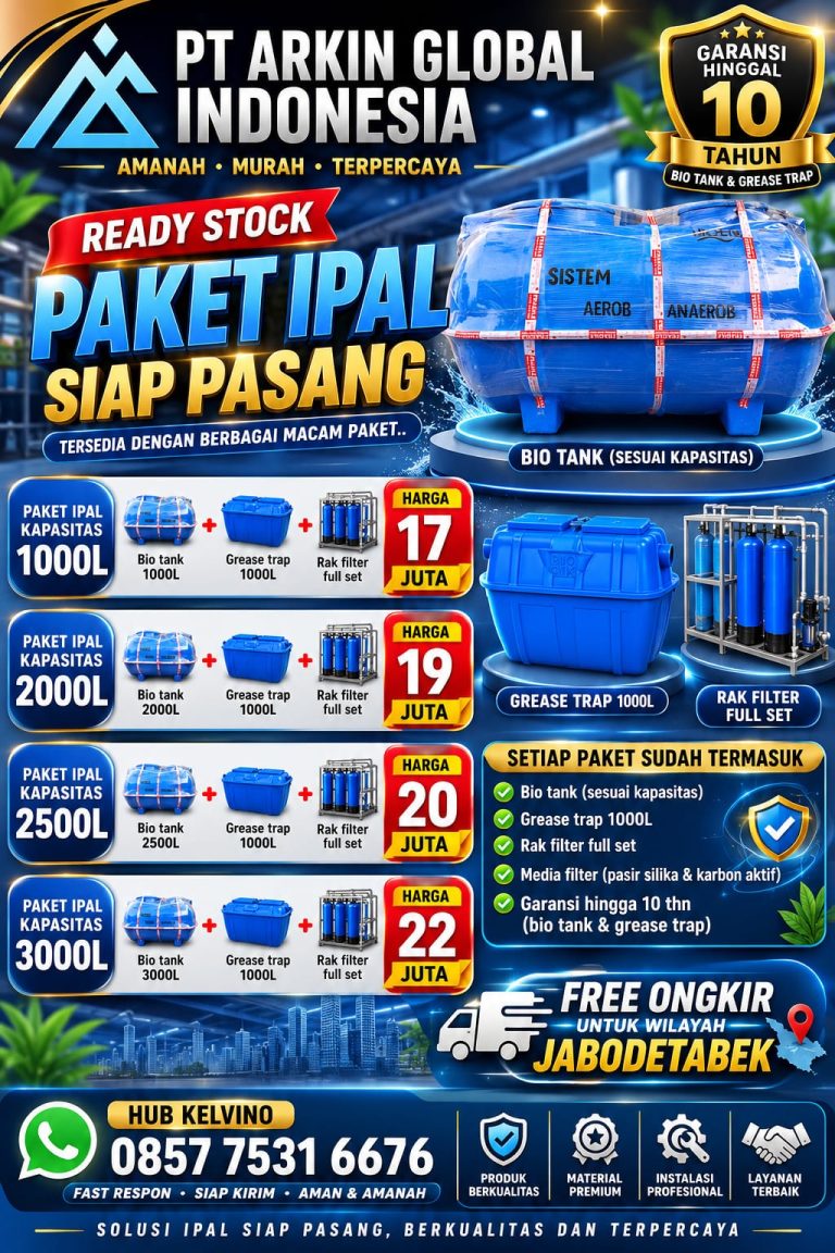 PT Arkin Global Indonesia Hadirkan Solusi IPAL Ready Stock, Paket Lengkap Mulai Rp17 Juta