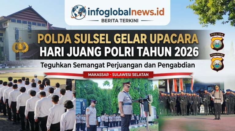 Polda Sulsel Gelar Upacara Peringatan Hari Juang Polri Tahun 2026, Teguhkan Semangat Perjuangan dan Pengabdian
