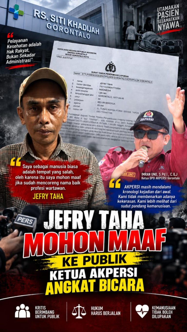 Insiden RS Siti Khadijah Berujung Laporan Polisi, Jefry Taha Pilih dari Jalur Hukum