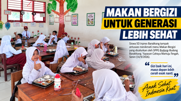 SPPG Budong-Budong Barakkang Salurkan MBG, 1.488 Siswa dan Ratusan Kelompok 3B Jadi Penerima Manfaat