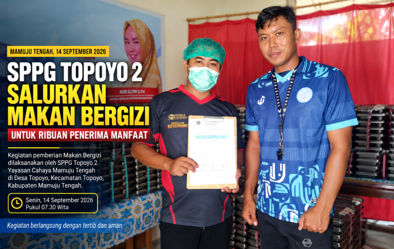 SPPG Topoyo 2 Salurkan Makan Bergizi, 660 Siswa SD Inpres Ngapaboa Jadi Penerima Manfaat