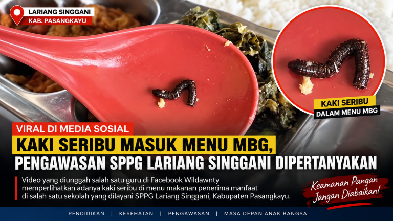 KAKI SERIBU MASUK MENU MBG, SEJAUH MANA PENGAWASAN SPPG LARIANG SINGGANI?
