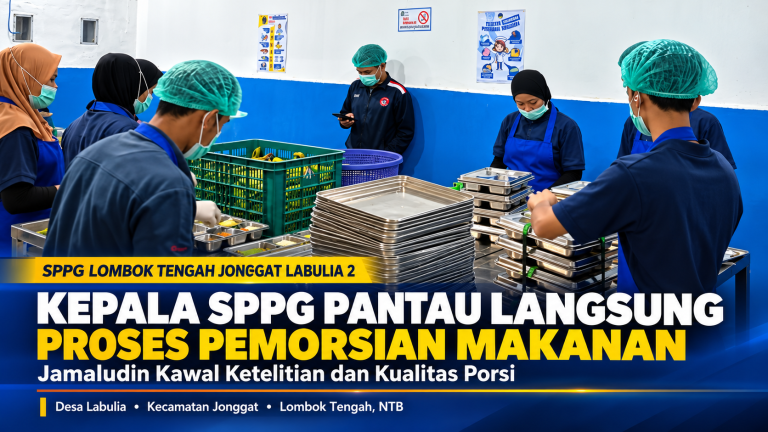 Pastikan Kualitas dan Ketepatan Porsi, Kepala SPPG Labulia 2 Pantau Langsung Proses Pemorsian